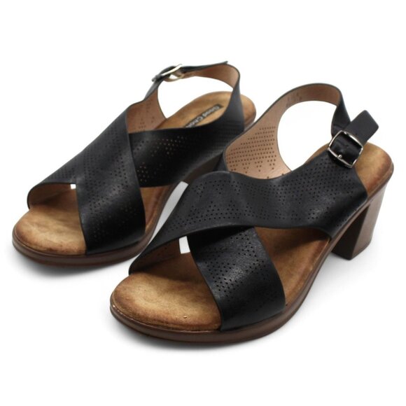 Women S Lala Cross Strap Heeled Sandals - Picture 1 of 7
